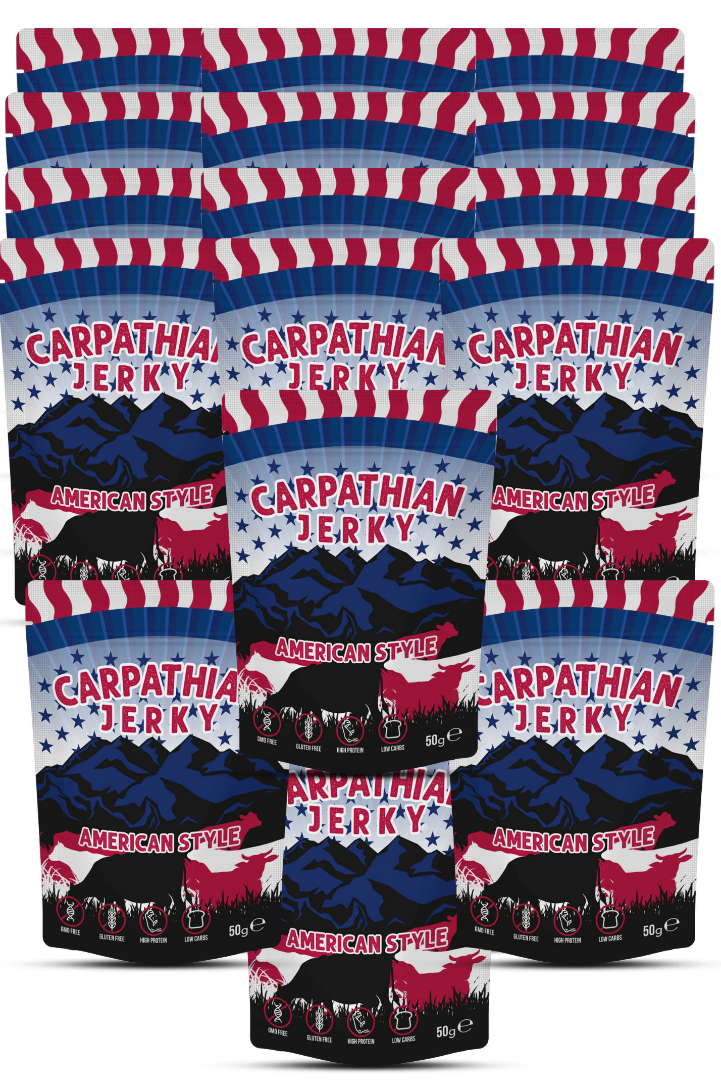 Carpaťanská jerky amerického stylu