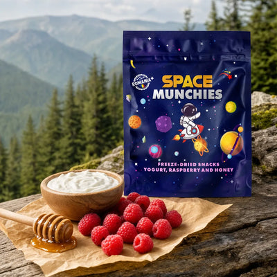 Space Munchies Lyofilizovaný Jogurt s Malinou a Medem