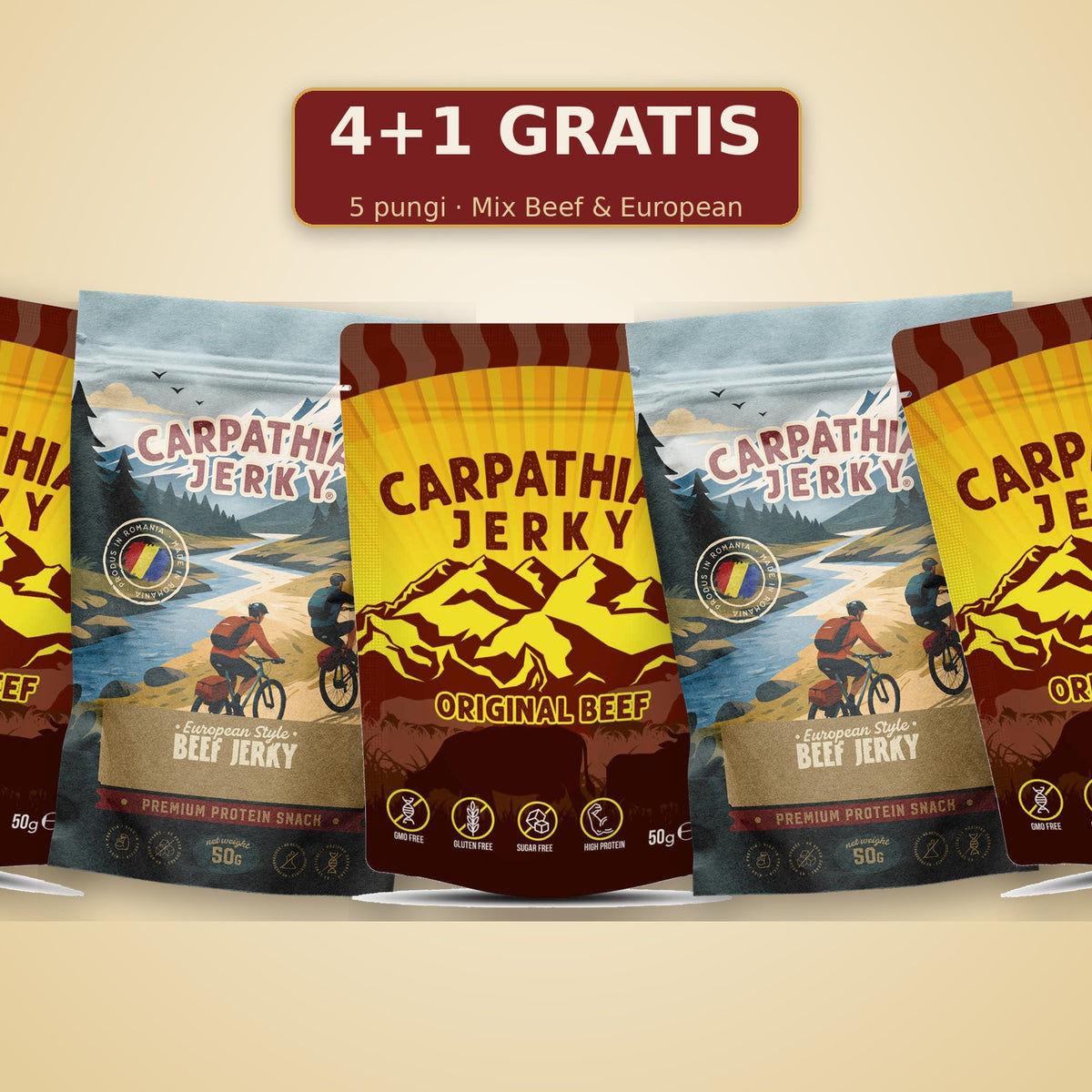 Mix 4+1 GRATIS — Original Beef & European Style